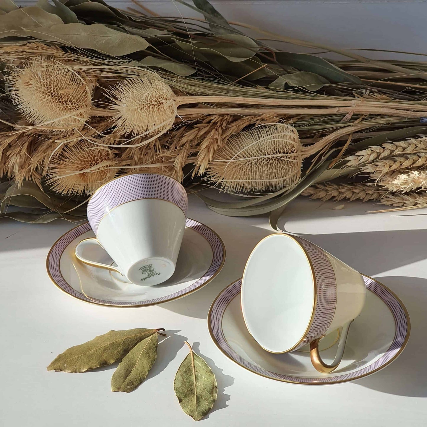 Geurkaarsen gegoten in Hutschenreuther Paars