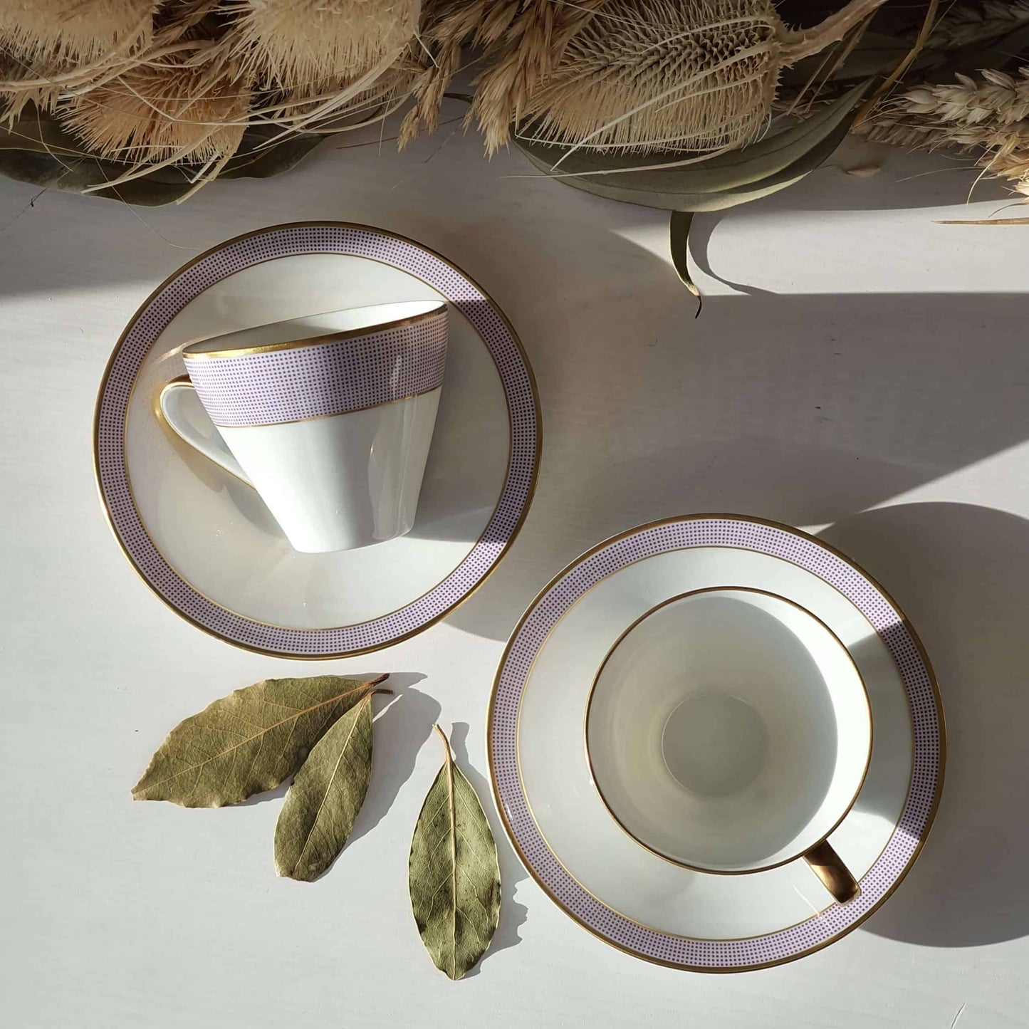 Geurkaarsen gegoten in Hutschenreuther Paars